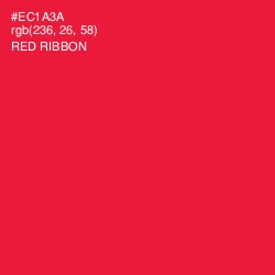 #EC1A3A - Red Ribbon Color Image